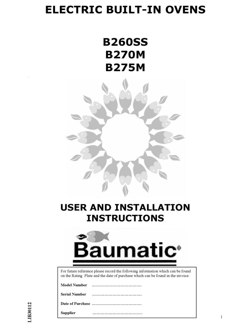 Baumatic B260SS Operating instructions