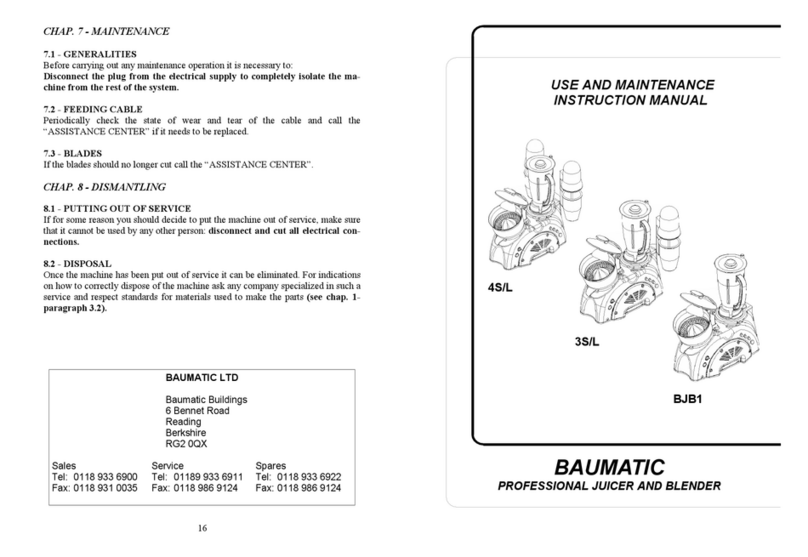Baumatic BJB1 User manual