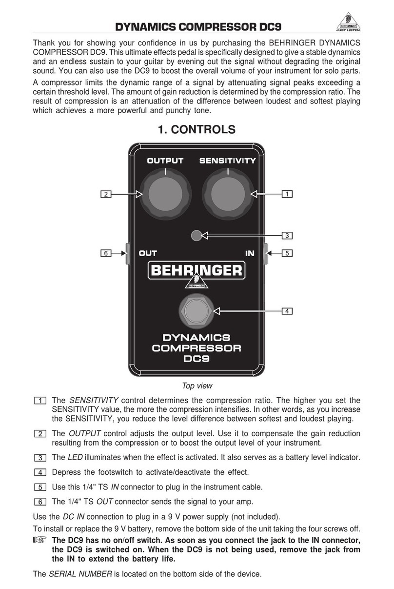Behringer DC9 User manual