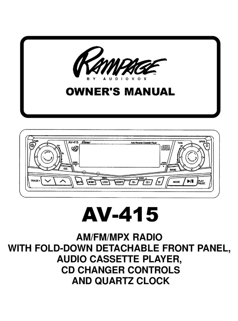 Audiovox AV415 User manual Audiovox AV415 User manual