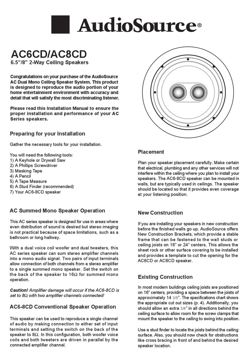 AudioSource AC6CD User manual