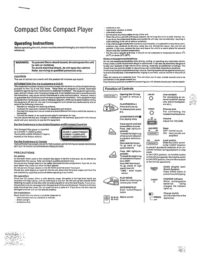 Audiovox CE140A User manual