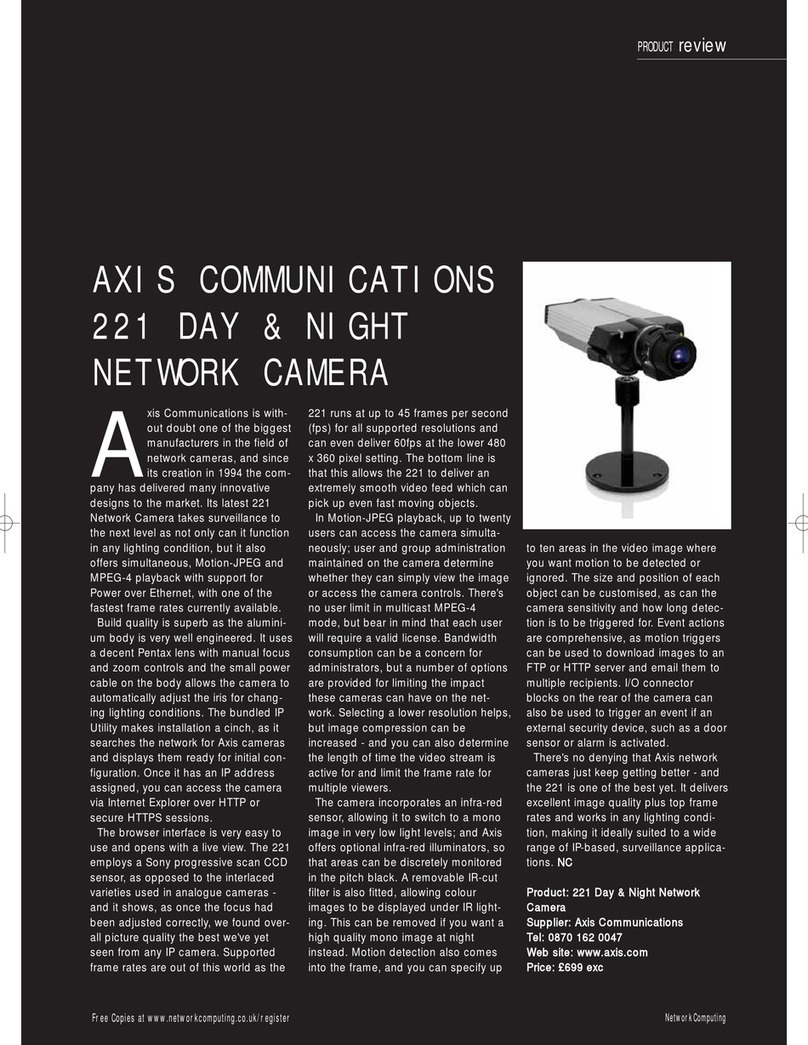 Axis Network Camera AXIS 221 User manual