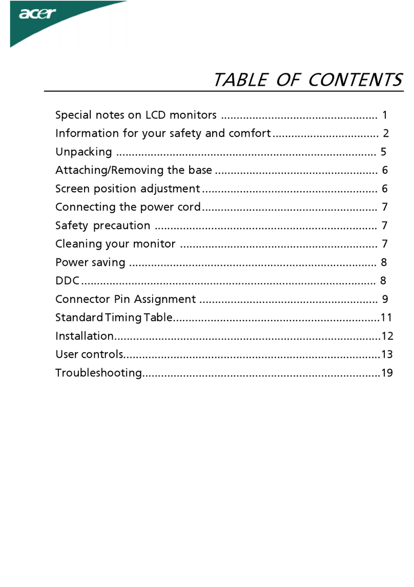 Acer P186HL User manual