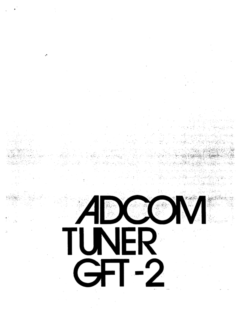 Adcom GFT-2 User manual Adcom GFT-2 User manual