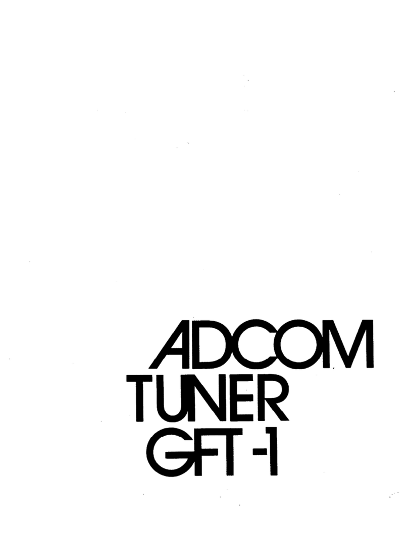 Adcom GFT-1 User manual