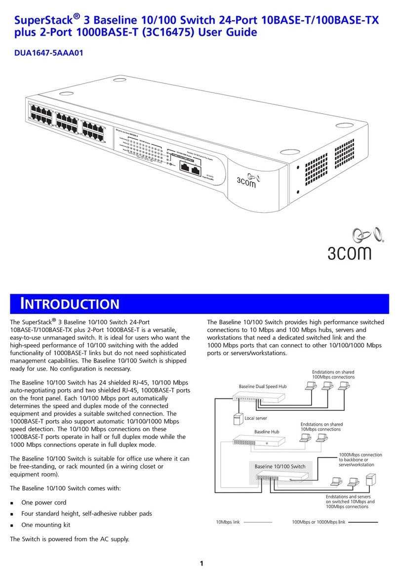 3Com SuperStack 3 3C16475 User manual