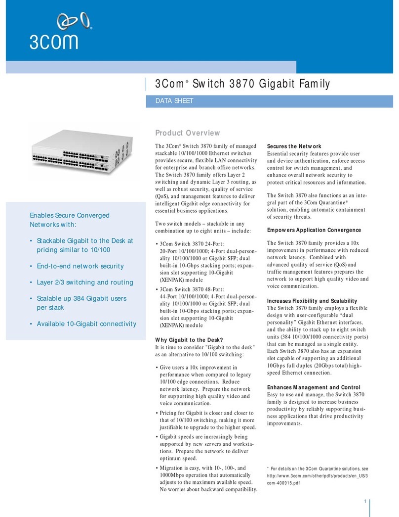 3Com SUPERSTACK 3 3870 Series User manual