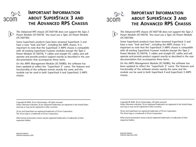 3Com SuperStack 3C16071B Operating manual