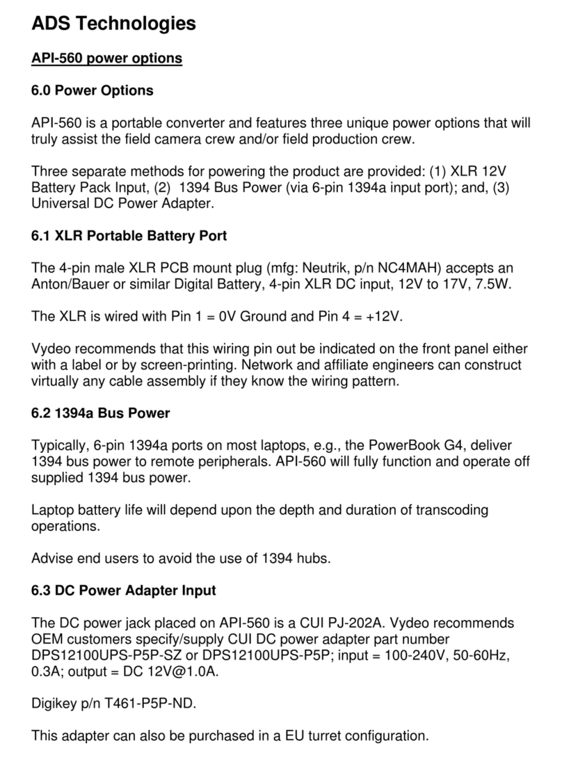ADS Technologies API-560 User manual