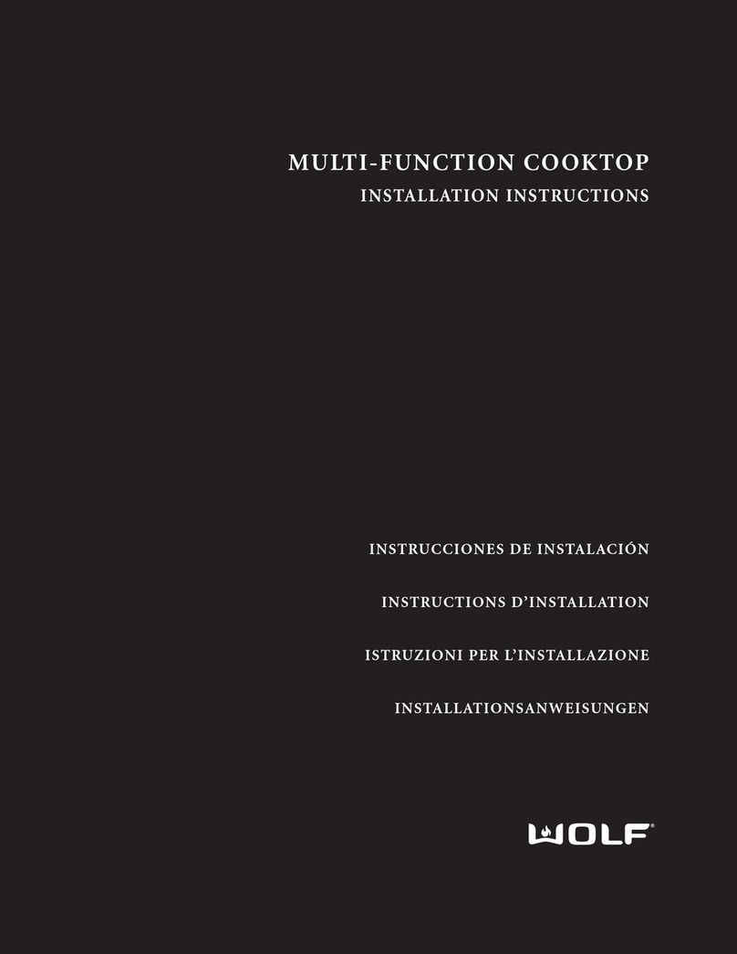 Wolf Gas Multi-Function Cooktop User manual