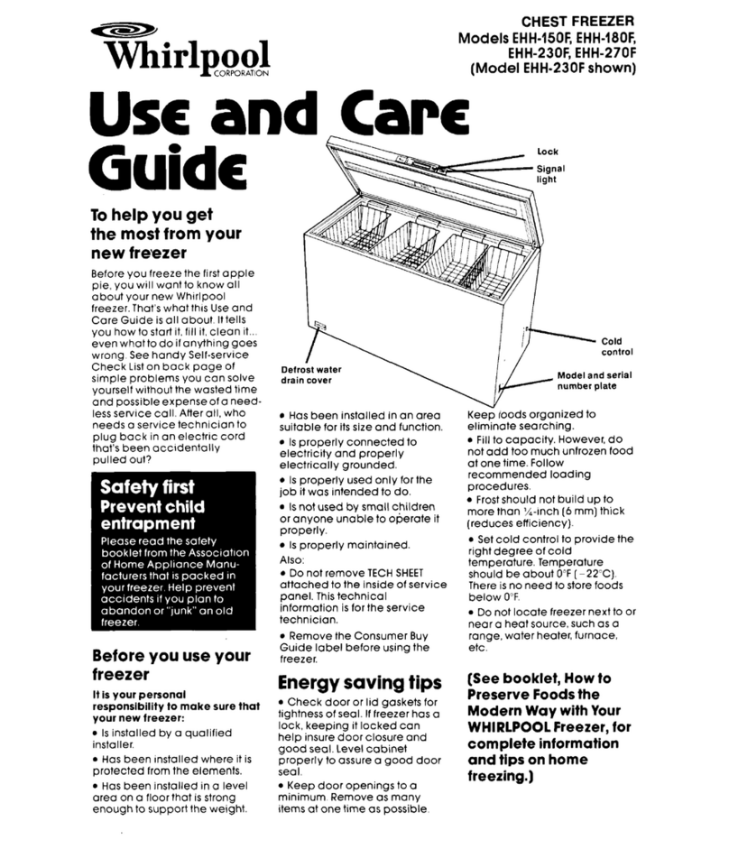 Whirlpool EHH-150F User manual