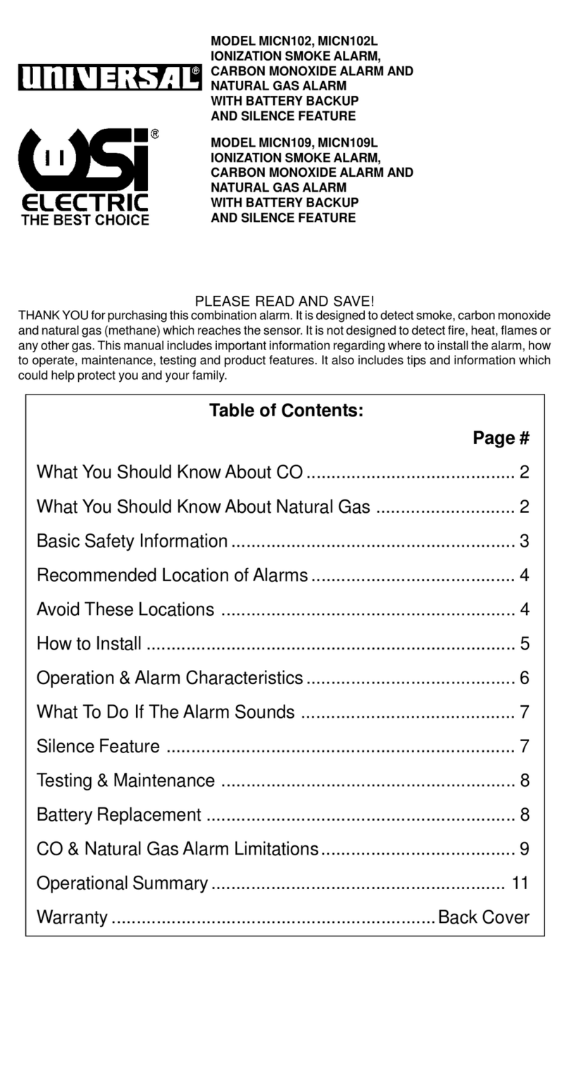 Universal Security Instruments MICN102 User manual