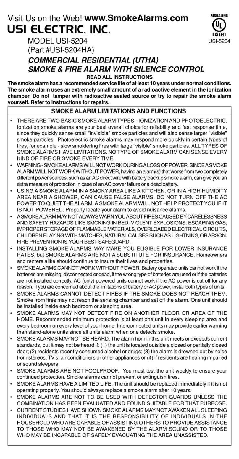 Universal Security Instruments USI-5204 User manual