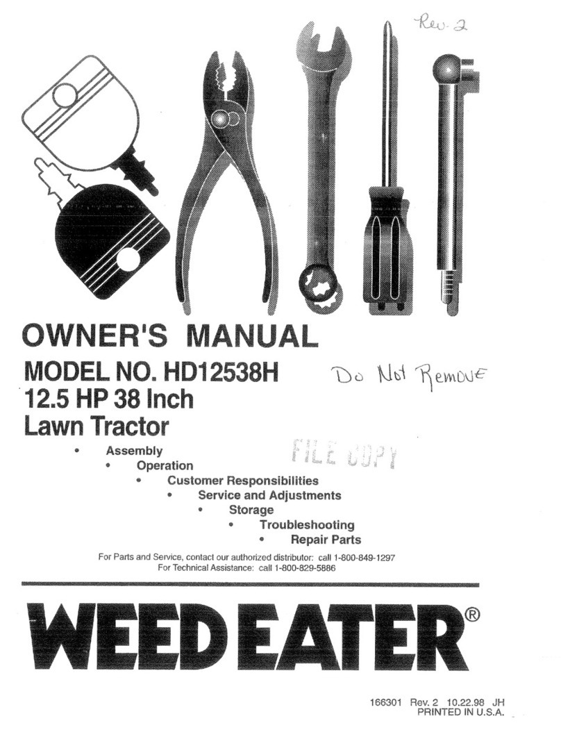 Weed Eater 166301 User manual