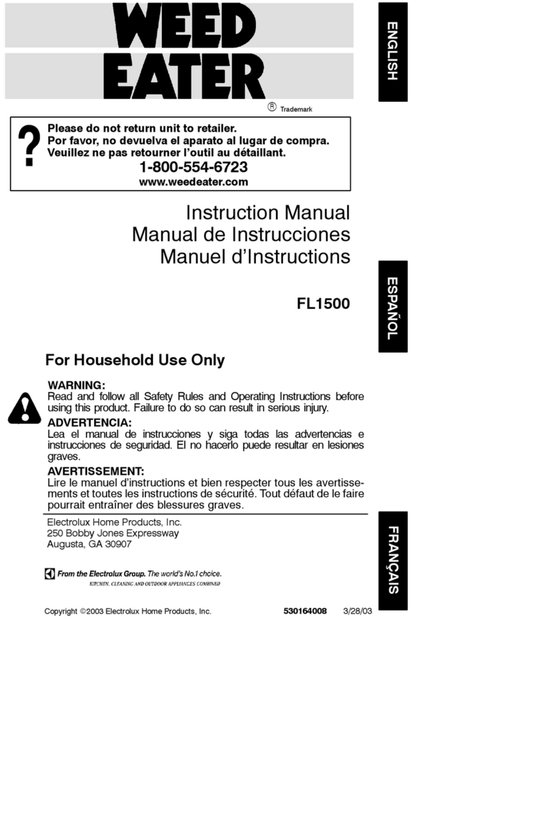 Weed Eater 530164008 User manual