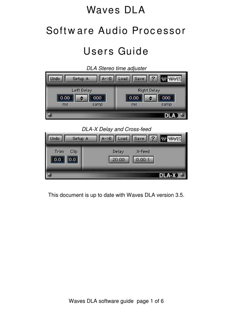 Waves Software Audio Processor DLA User manual