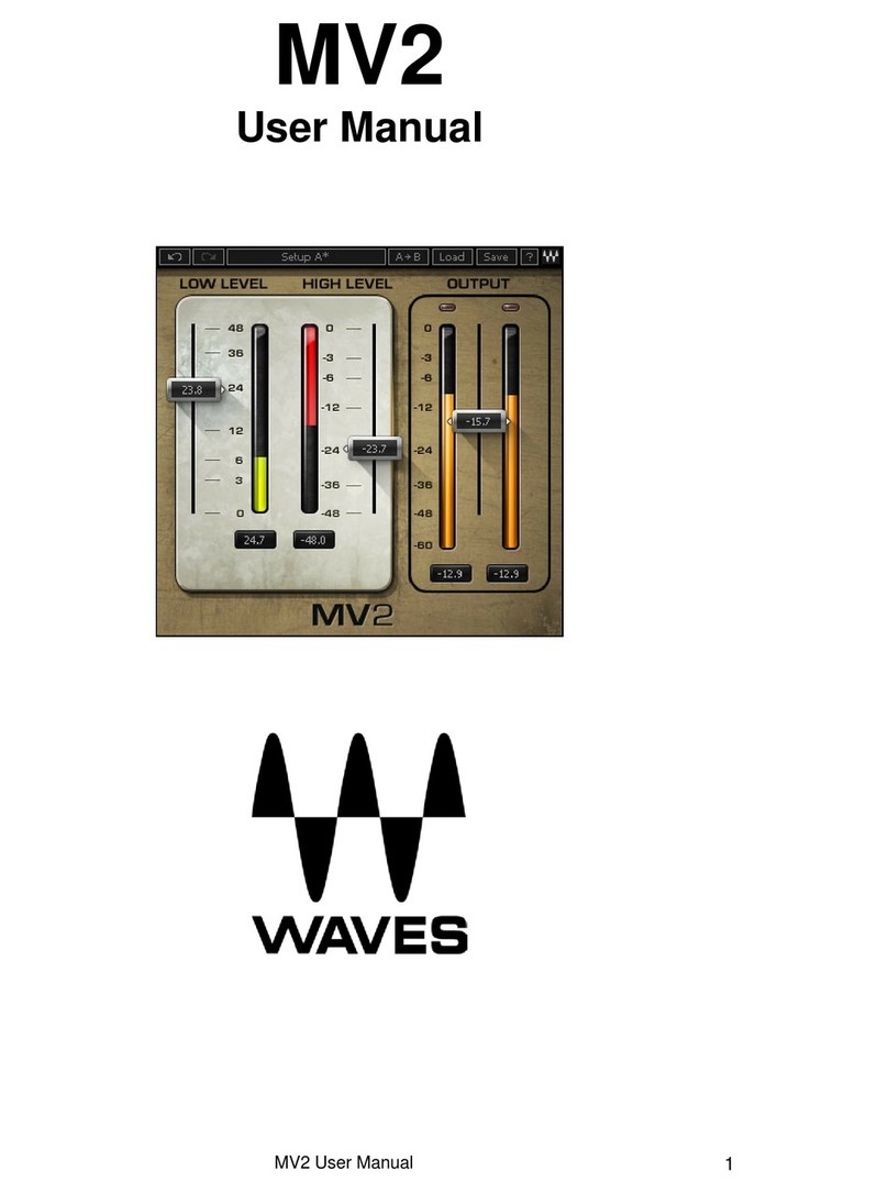 Waves Dynamics Processor MV2 User manual