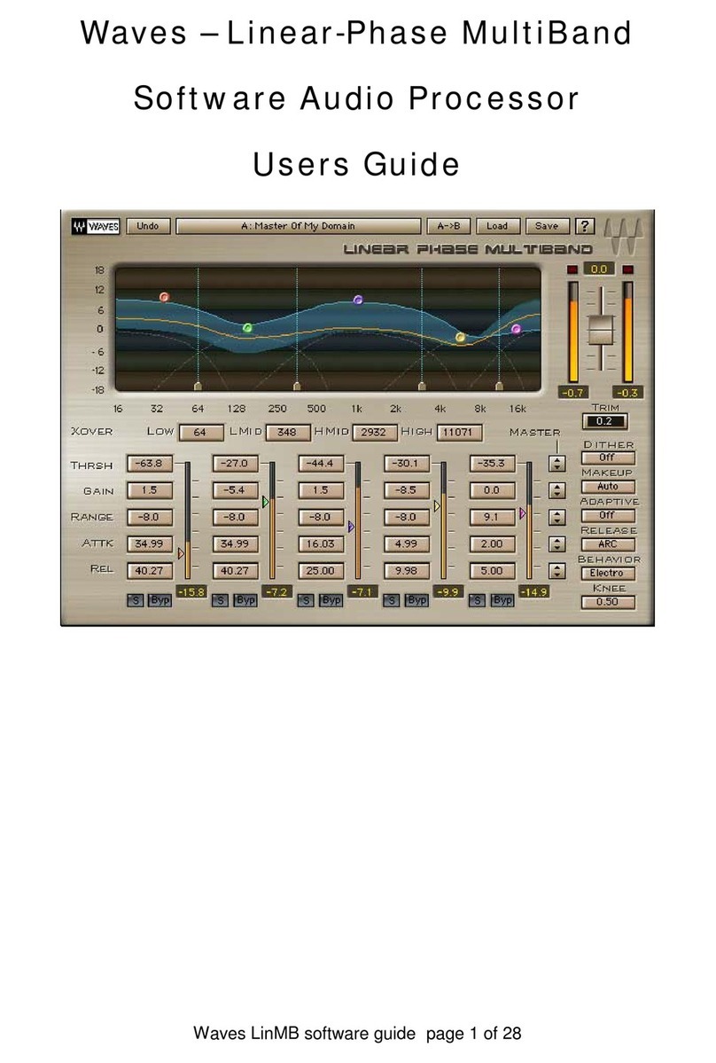 Waves Linear-Phase MultiBand Software Audio... User manual