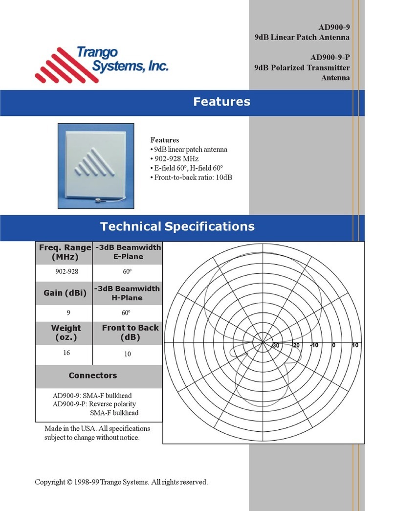 Trango Systems AD900-9 Specification sheet