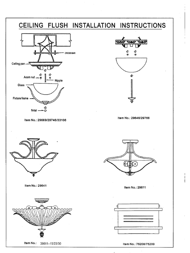 Triarch Ceiling Flush User manual