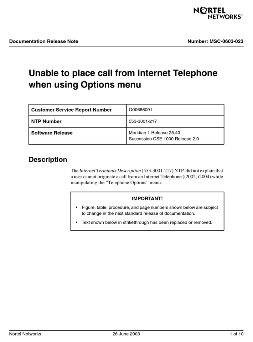 Nortel i2002 Operator's manual