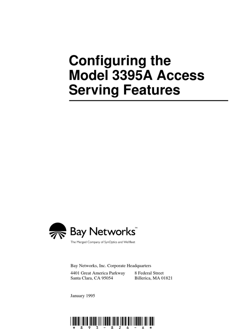 Bay Networks 3395A User manual