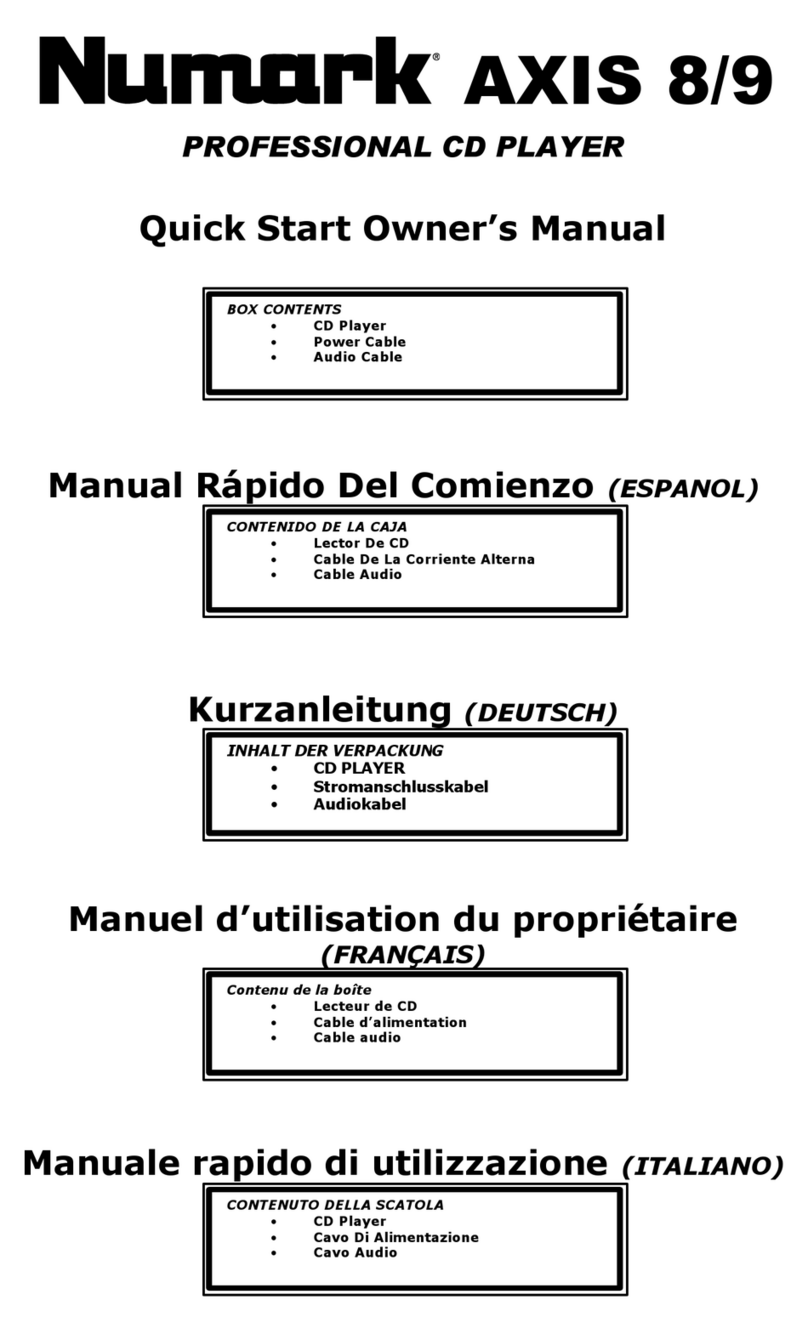 Numark AXIS 8 Technical document