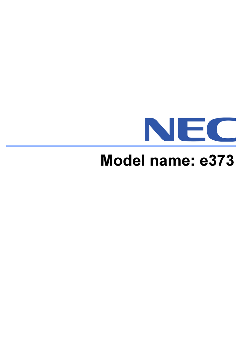 NEC e373 User manual