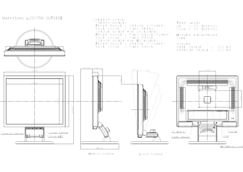 NEC MultiSync LCD175M User manual