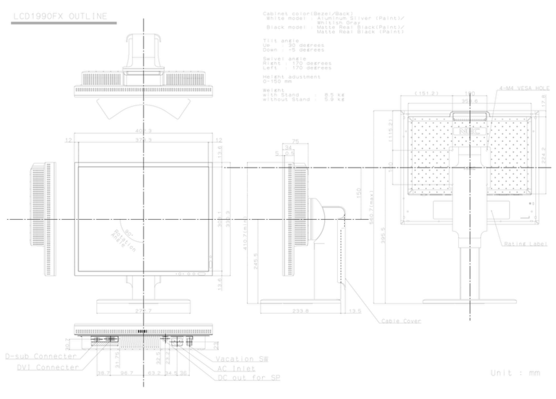 NEC MultiSync LCD1990FX User manual