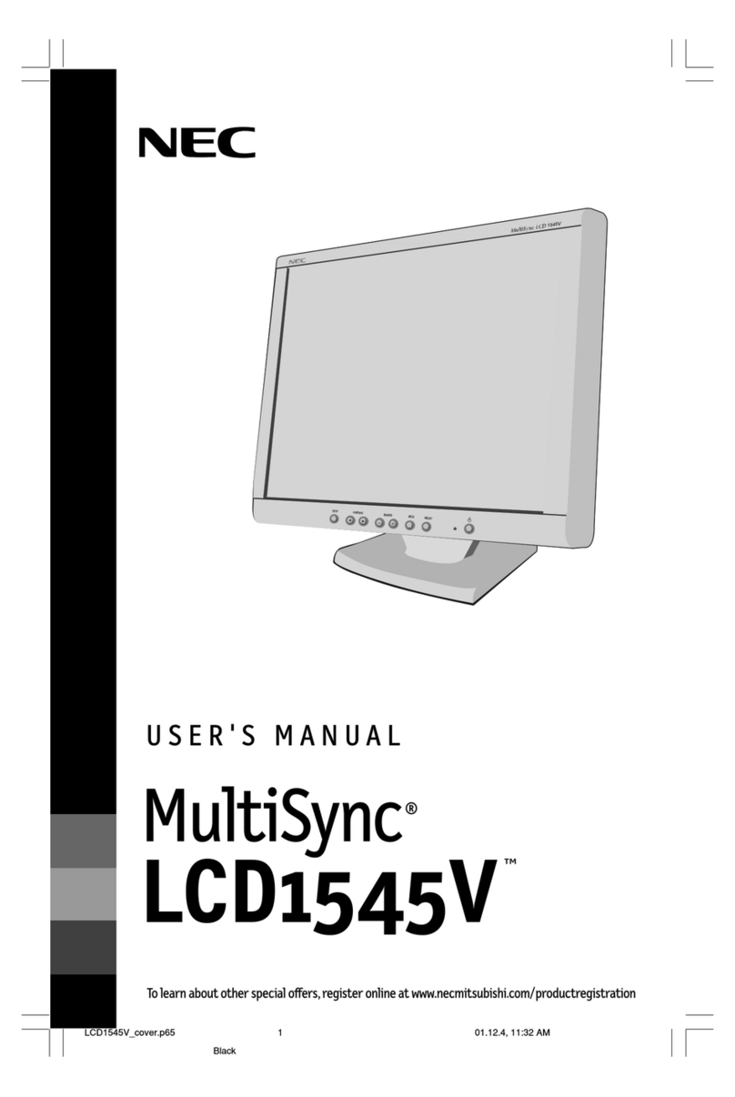 NEC MultiSync LCD1545V User manual