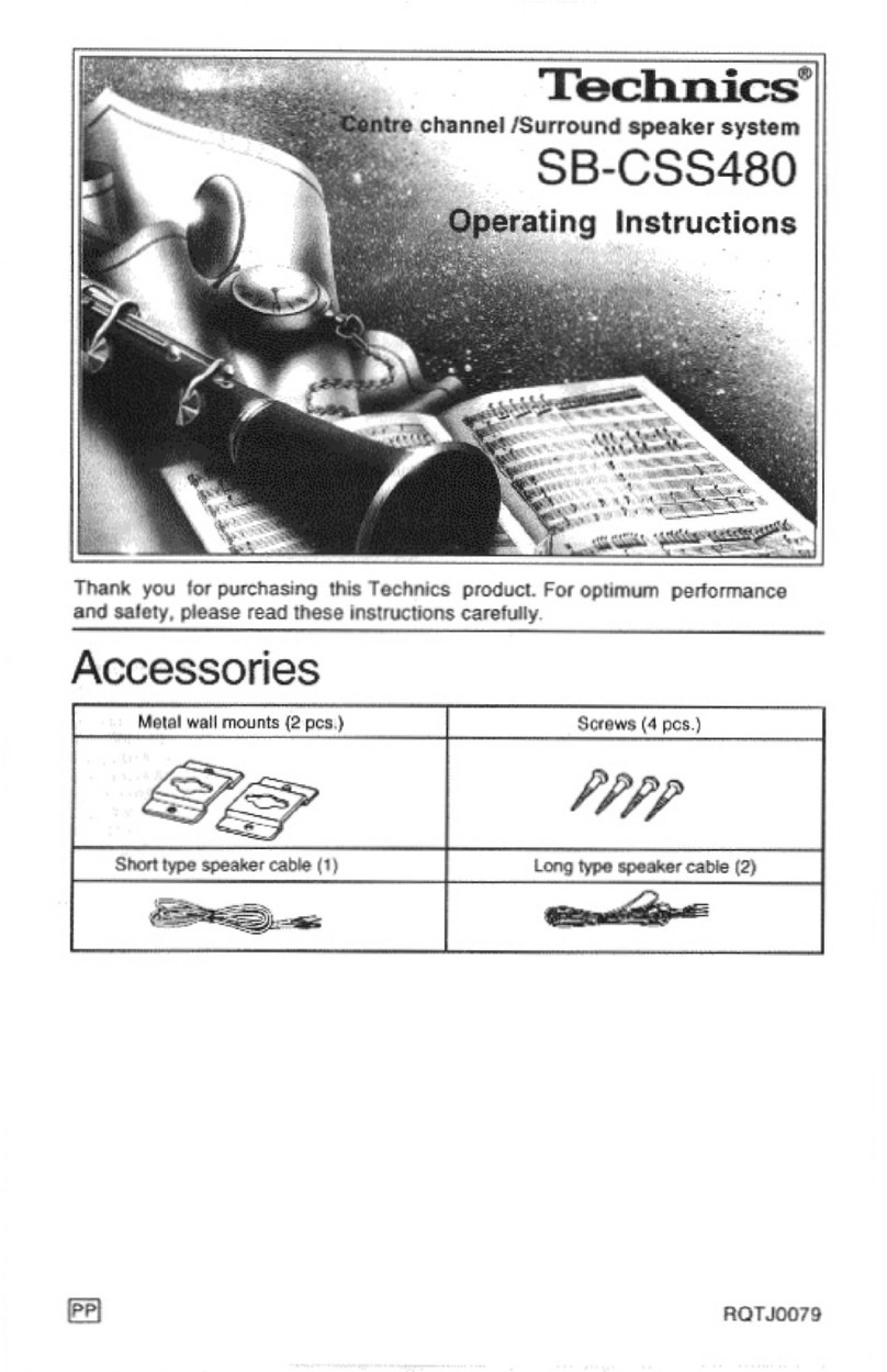 Technics SB-CSS480 User manual