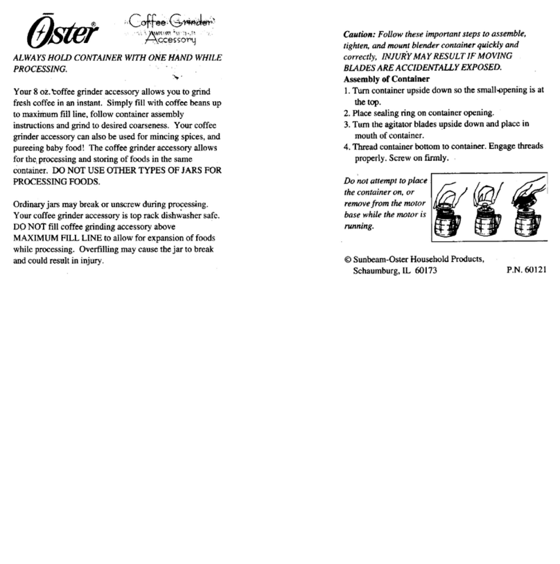 Oster 60121 Manual Oster 60121 Manual