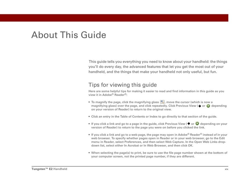Palm Tungsten E2 supplementary guide
