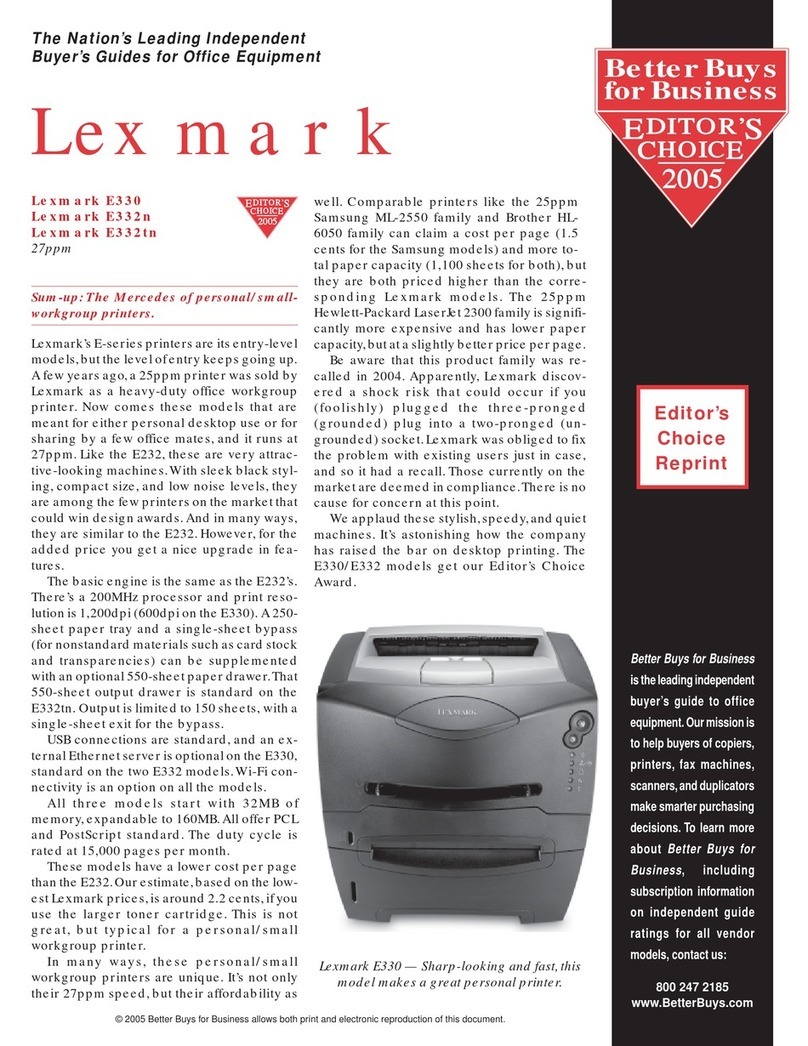 Lexmark E 330 User manual