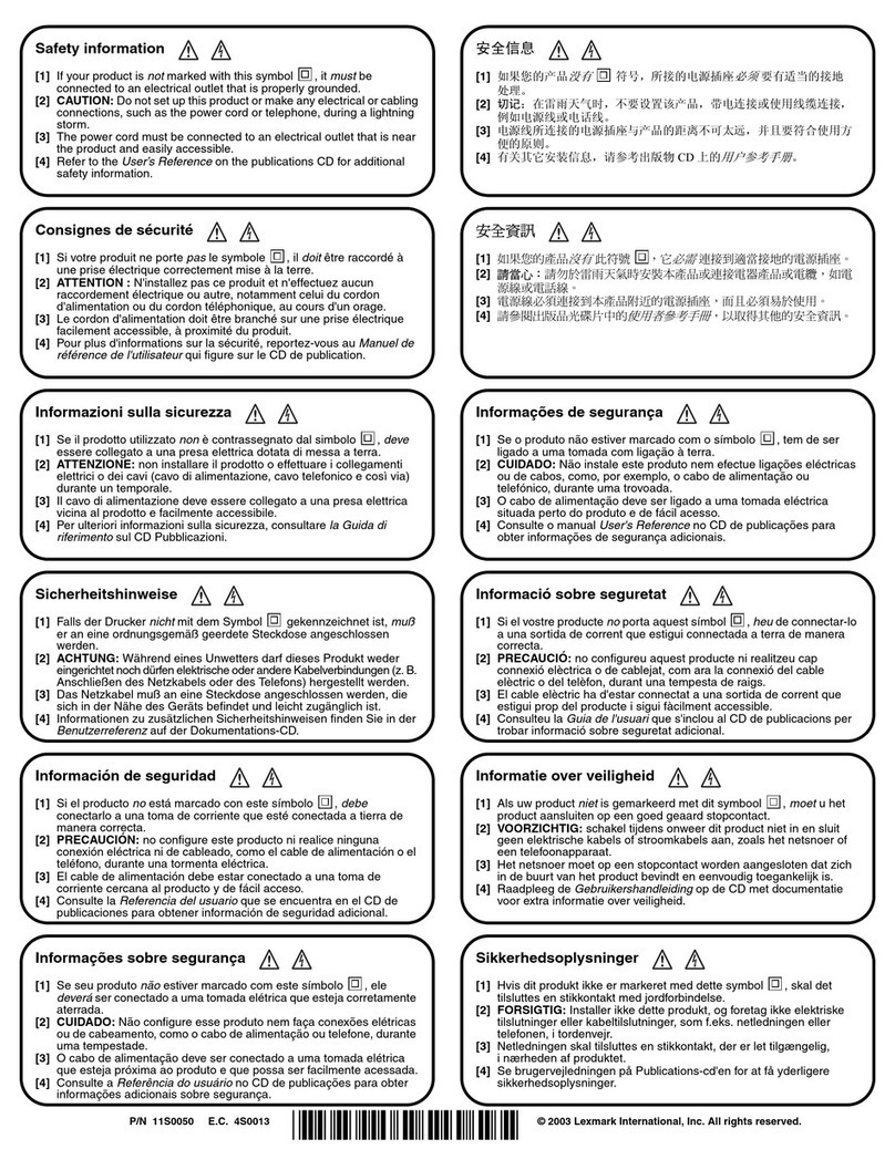 Lexmark E 330 Original instructions