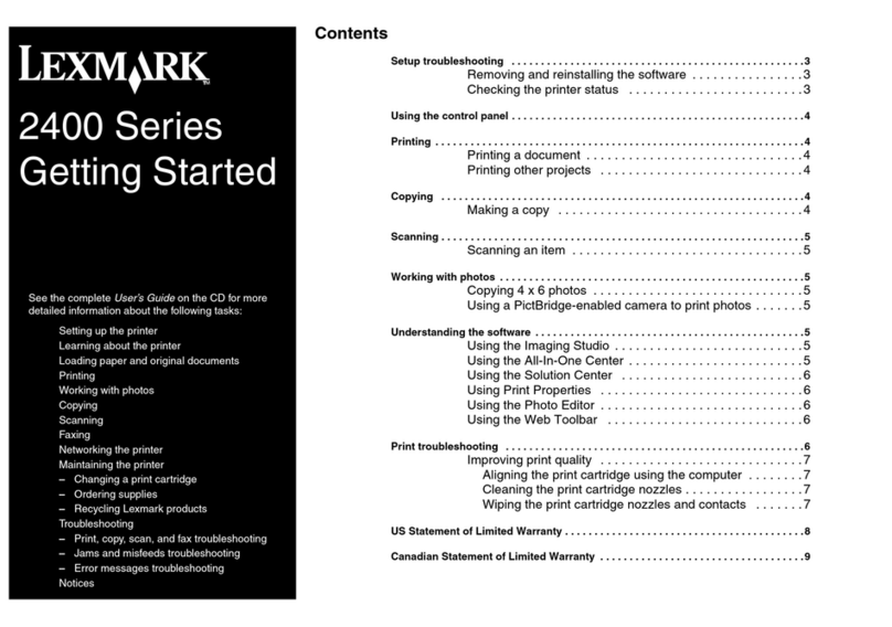 Lexmark X2470 User manual
