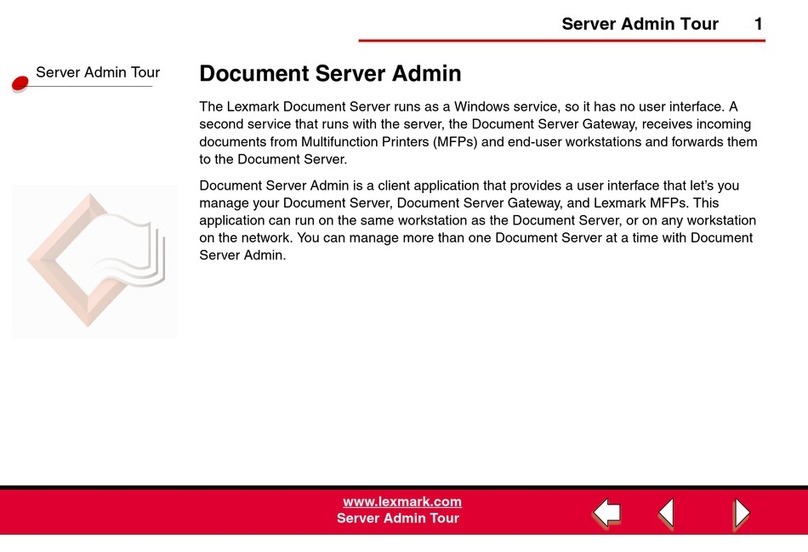 Lexmark Document Server Admin User manual