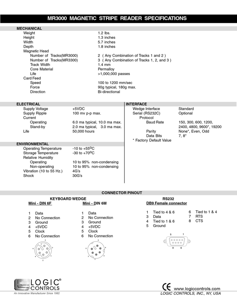 Logic Controls MR3000 User manual