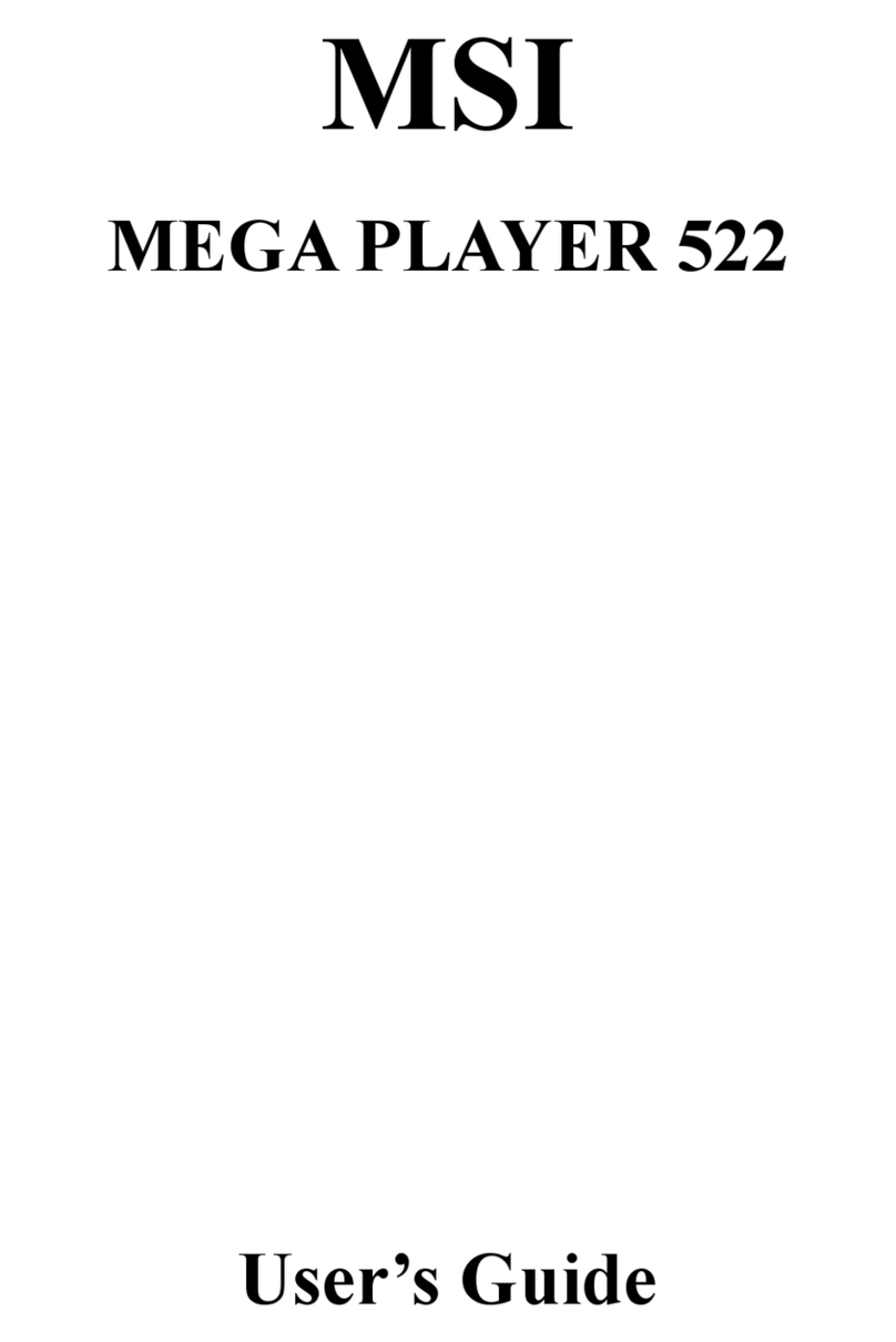 MSI Mega Player 522 User manual