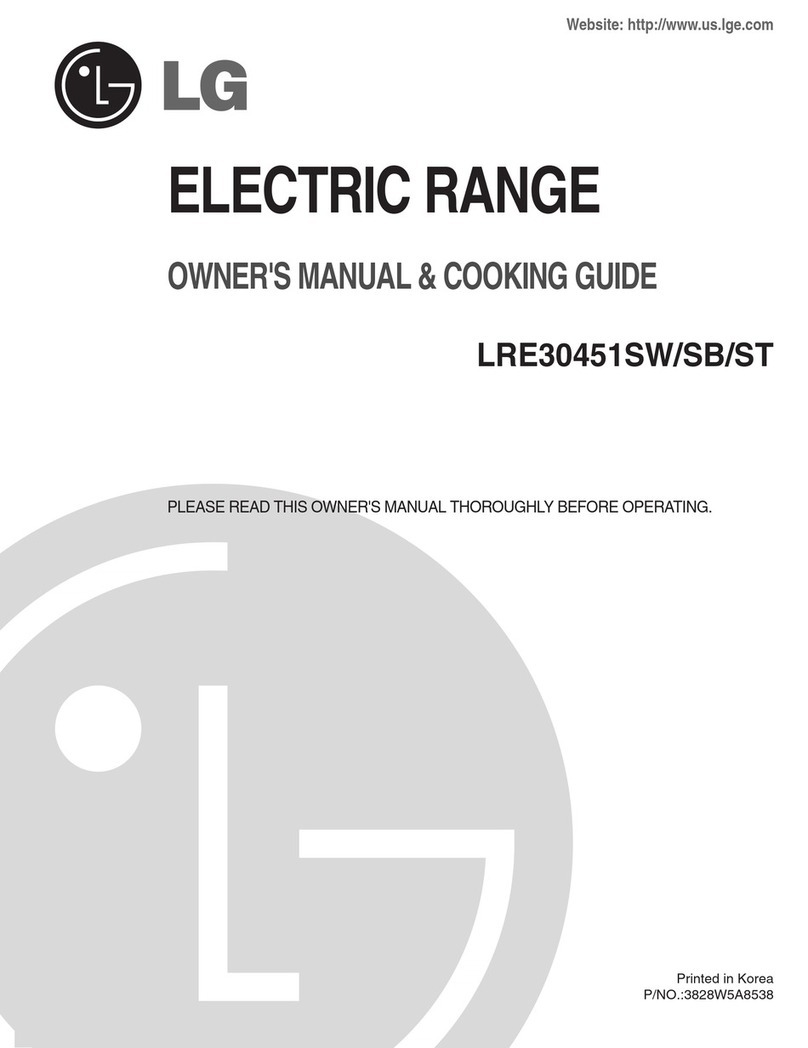 LG LRE30451 Use and care manual
