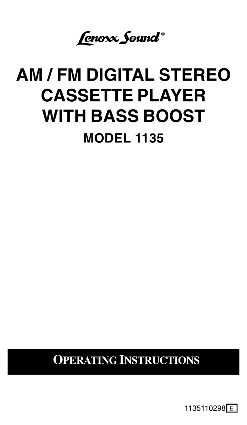 Lenoxx 1135 User manual