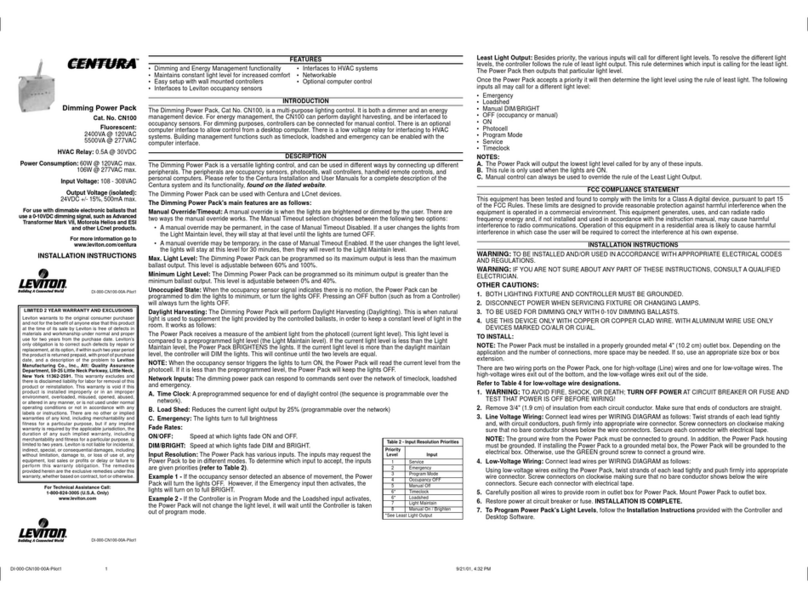 Leviton CN100 User manual