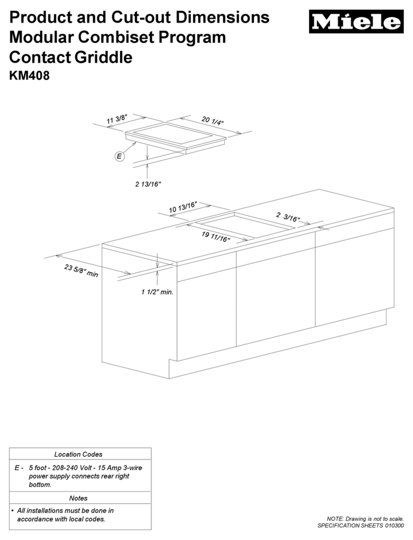Miele KM408 User manual
