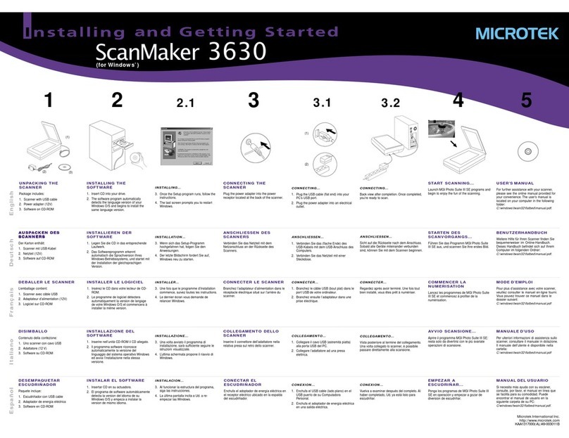 Microtek ScanMaker 3630 User manual