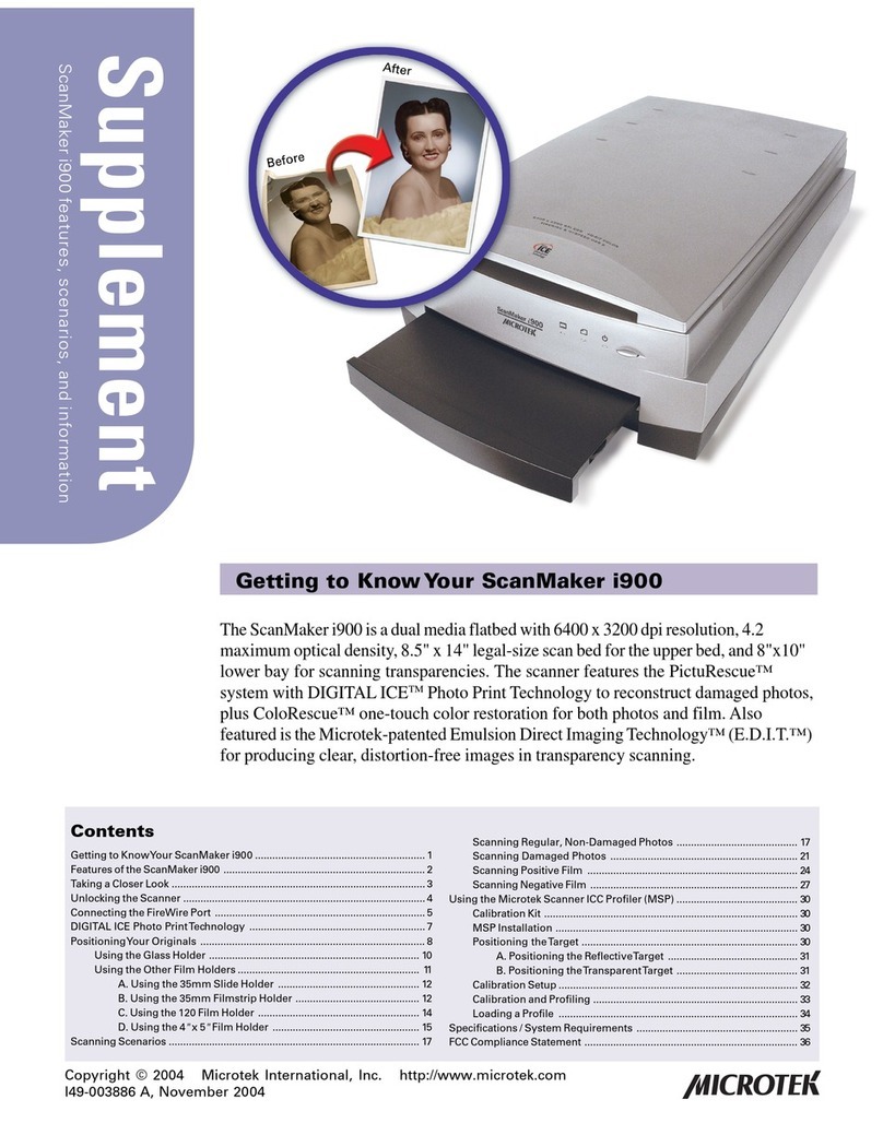Microtek ScanMaker i900 Manual