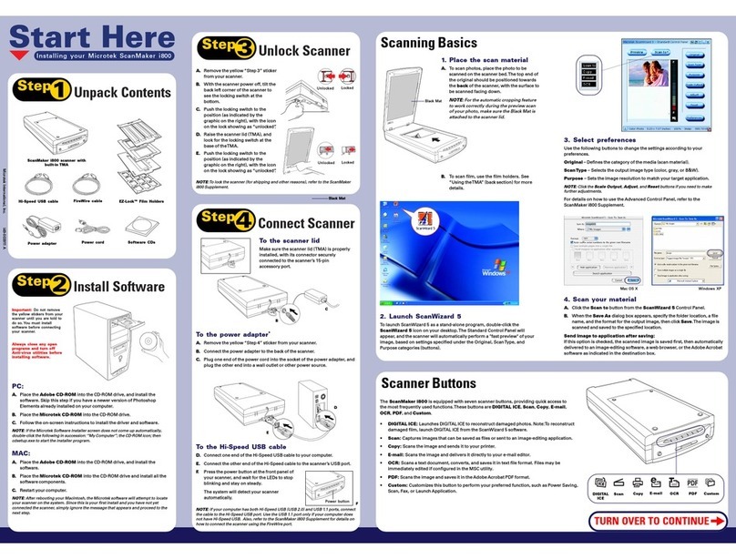 Microtek ScanMaker i800 User manual