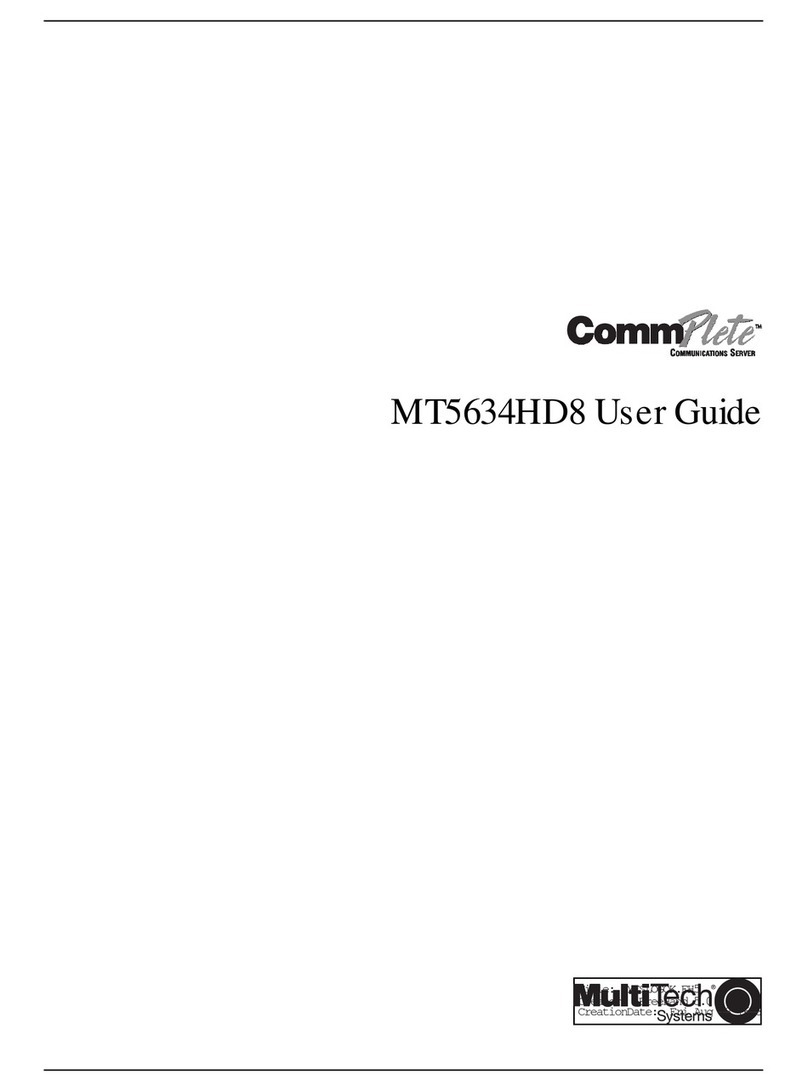 Multitech CommPlete MT5634HD8 User manual