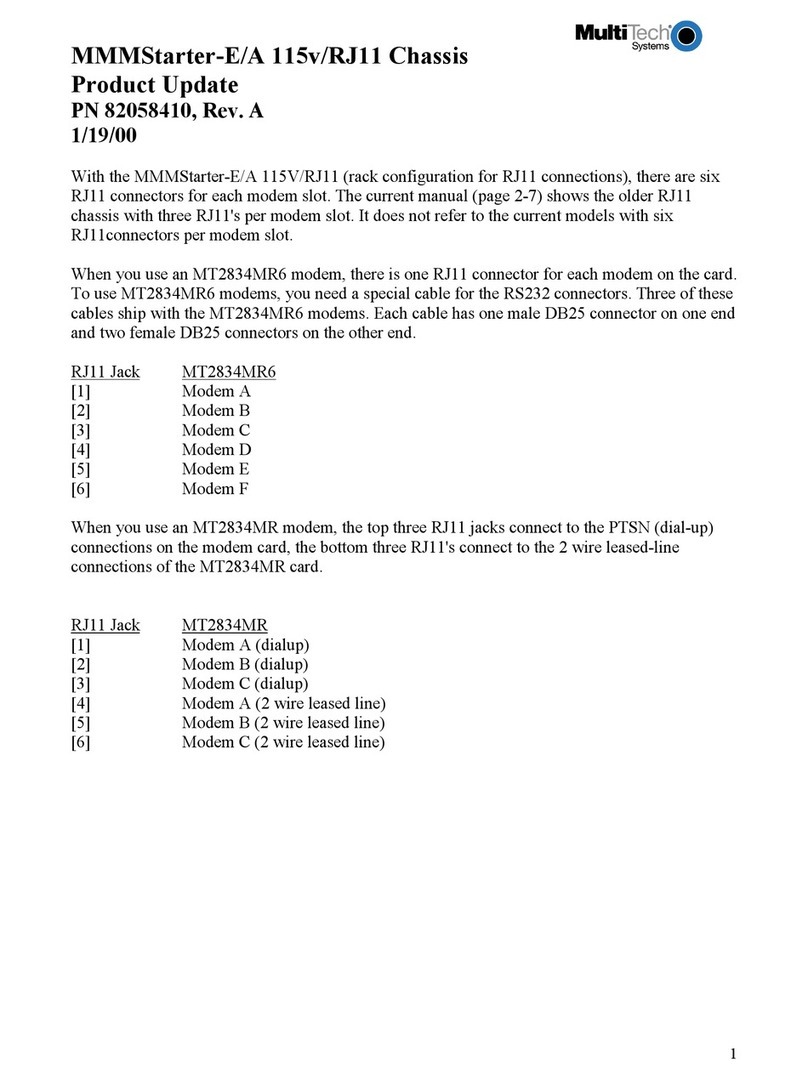 Multitech MT2834MR Technical manual